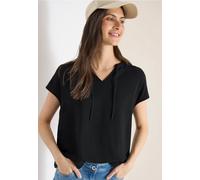 Kurzarm Bluse mit Strukturmix