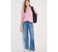 Cecil Damen Kurzarm Poloshirt aus Piqué Ware in Rosa, Gr: M
