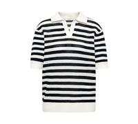 Cecil Damen Kurzarm Poloshirt in Mesh-Qualität in Blau, Gr: XL