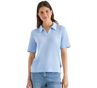 Poloshirt CECIL, Damen, Gr. XXL (46), fresh water blau, Stoff, 60% Viskose, 40% Polyester, unifarben, comfort fit normal, hoch geschlossener Ausschnitt, normaler Saum, Shirts, in Unifarbe (47902536-XX