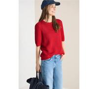 Cardigan CECIL, Damen, Gr. L (42), glazed apple rot, Web, 100% Baumwolle, unifarben, comfort fit normal, Rundhals, Rippbündchen, Strickjacken, aus reiner Baumwolle (65468438-L) glazed apple rot