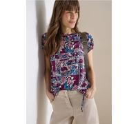 Cecil Damen Kurzarm Shirt mit Patchwork-Print in Rot, Gr: XXL
