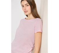 Cecil Damen Kurzarm Shirt mit seitlicher Raffung in Rosa, Gr: XS
