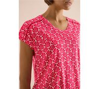 Cecil Damen Kurzarm Shirt mit Spitzendetail in Rot, Gr: XS