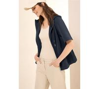 Sweatjacke CECIL, Damen, Gr. XXL (46), blau (universal blau), Sweatware, 54% Polyester, 39% Viskose, 7% Elasthan, unifarben, casual, comfort fit normal, ohne Ausschnitt, Kurzarm Bündchen, Sweatjacken,