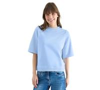 Sweatshirt CECIL, Damen, Gr. L (42), fresh water blau, Sweatware, Obermaterial: 100% Baumwolle, unifarben, regular fit normal, Rundhals, Sweatshirts Sweatshirt, mit Rippbündchen (71496851-L) fresh wat