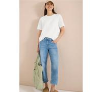 Cecil - Lässiges Kurzarm-Sweatshirt weiß - Gr. - S