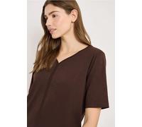 Cecil Damen Kurzarm T-Shirt im Tunika-Look in Braun, Gr: XS