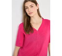 Cecil Damen Kurzarm T-Shirt im Tunika-Look in Pink, Gr: L