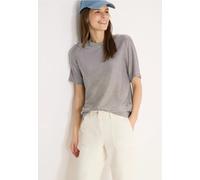 Cecil Damen Kurzarm T-Shirt mit feinen Streifen in Braun, Gr: XL