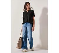 Cecil Solid Blouse Black S