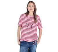 Cecil Damen Kurzarmshirt mit Streifen pink Sorbet S