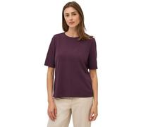 Sweatshirt CECIL, Damen, Gr. XS (36), rot (mulberry rot), Sweatware, Obermaterial: 48% Viskose, 45% Polyester, 7% Elasthan, unifarben, hüftbedeckend, Rundhals, Sweatshirts Sweatshirt, kurzarm, mit Run