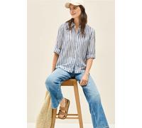 Cecil Damen Kurze Hemdbluse in Blau, Gr: XS