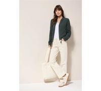 Kurzjacke CECIL, Damen, Gr. XXL (46), slate khaki, Web, 100% Baumwolle, unifarben, casual, normal kurz, hoch geschlossener Ausschnitt, Langarm Bündchen, Jacken, mit Tunnelzug am Saum (44570616-XXL) sl