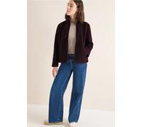 Fellimitatjacke CECIL, Damen, Gr. M (40), eggplant rot, Stoff, Obermaterial: 100% Polyester; Futter: 100% Polyester, unifarben, normal normal, hoch geschlossener Ausschnitt, abgesteppt, Jacken, mit St