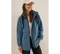 Outdoorjacke CECIL, Damen, Gr. XS (36), moonstone blau, Web, 68% Polyester, 32% Baumwolle, unifarben, normal normal, ohne Ausschnitt, abgesteppt, Jacken, mit Kapuze mit Tunnelzugband (91855664-XS) moo
