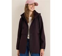 Outdoorjacke CECIL, Damen, Gr. XL (44), schwarz plum, Web, 68% Polyester, 32% Baumwolle, unifarben, normal normal, ohne Ausschnitt, abgesteppt, Jacken, mit Kapuze mit Tunnelzugband (10616120-XL) schwa