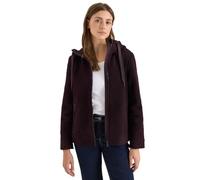 Fellimitatjacke CECIL, Damen, Gr. XXL (46), schwarz plum, Stoff, Obermaterial: 100% Polyester; Futter: 100% Polyester, unifarben, normal normal, ohne Ausschnitt, abgesteppt, Jacken, mit Kapuze mit Tun