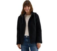 Fellimitatjacke CECIL, Damen, Gr. L (42), blau (schwarz navy blau), Stoff, Obermaterial: 100% Polyester; Futter: 100% Polyester, unifarben, casual, normal normal, ohne Ausschnitt, Langarm abgesteppt,