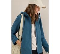 Fellimitatjacke CECIL, Damen, Gr. XL (44), beige (moonstone blau), Stoff, Obermaterial: 100% Polyester; Futter: 100% Polyester, unifarben, normal normal, ohne Ausschnitt, abgesteppt, Jacken, mit Kapuz