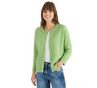 Cecil Kurzer Cardigan Damen, Strick, Rundhals, hüftbedeckend, Gr. M (40), bamboo grün melange