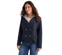 CECIL Damen B212459 Kurzer Scuba-Trenchcoat, universal Blue, XXL