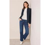 Fellimitatjacke CECIL, Damen, Gr. XXL (46), blau (universal blau), Stoff, 100% Polyester, unifarben, casual, normal normal, V-Ausschnitt, Langarm Manschette, Jacken, mit Kragen (18653951-XXL) universa