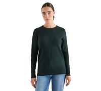 Strickpullover CECIL, Damen, Gr. S (38), ink grün, Web, 37% Baumwolle, 34% Polyacryl, 26% Polyester, 3% Elasthan, unifarben, normal normal, Rundhals, Strickbündchen, Pullover Strickpullover, aus Feins