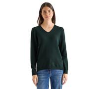 Cecil Damen Kuscheliger V-Neck Pullover in Grün, Gr: S
