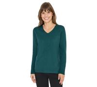Cecil Damen Kuscheliger V-Neck Pullover in Grün, Gr: M