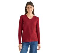 Cecil Damen Kuscheliger V-Neck Pullover in Rot, Gr: S