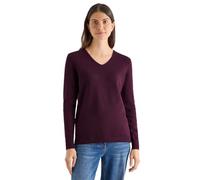Cecil Damen Kuscheliger V-Neck Pullover in Rot, Gr: XS