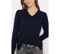 CECIL Kuscheliger V-Neck Pullover urban Dark Blue S