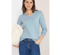 CECIL Kuscheliger V-Neck Pullover Faded Blue Melange XXL