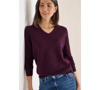 Cecil Damen Kuscheliger V-Neck Pullover in Rot, Gr: M