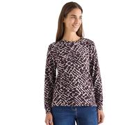 Cecil Longsleeve – kuscheliges Print-Shirt – Braun – Größe S