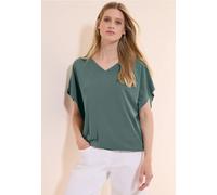 Cecil Damen Lässiges V-Neck Shirt in Grün, Gr: XL