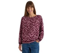 Langarmbluse CECIL, Damen, Gr. L (42), rot (rot wine), Stoff, 100% Viskose, gemustert, klassisch normal, Rundhals, Bündchen, Blusen, mit Rundhalsausschnitt (20966669-L) rot wine