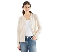 Strickjacke CECIL, Herren, Gr. L (42), raw sand beige, Web, 100% Baumwolle, gemustert, comfort fit normal, Rundhals, Rippbündchen, Strickjacken Strickjacke, mit Lochmuster (23264166-L) raw sand beige