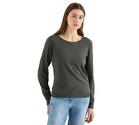 Cecil Damen Langarm Pullover mit Rippdetail in Grün, Gr: M