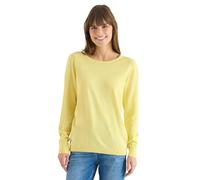 Cecil Damen Langarm Pullover mit Rippdetail in Gelb, Gr: M
