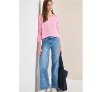 Cecil Damen Langarm Pullover mit Rippdetail in Rosa, Gr: XL