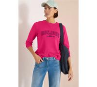 Sweatshirt CECIL, Damen, Gr. XL (44), beetroot pink, Web, 100% Baumwolle, bedruckt, comfort fit, Rundhals, Rippbündchen, Sweatshirts Sweatshirt, aus reiner Baumwolle (16176265-XL) beetroot pink