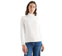 Cecil Langarmshirt mit Turtleneck Rippstruktur 95% Baumwolle, 5% Elasthan vanilleweiß Gr. XXL