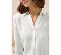 Cecil - Lange Bluse in Unifarbe weiß - Gr. - XS