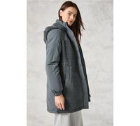 Cecil Damen Lange Materialmix-Jacke in Grau, Gr: XS