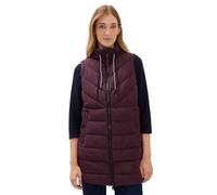 Steppweste CECIL, Damen, Gr. L (42), schwarz plum, Stoff, Obermaterial: 100% Polyester; Futter: 100% Polyester; Füllung: 100% Polyester, unifarben, normal kniefrei, hoch geschlossener Ausschnitt, West