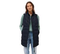 Steppweste CECIL, Damen, Gr. XXL (46), blau (schwarz navy blau), Stoff, Obermaterial: 100% Polyester; Futter: 100% Polyester, Füllung: 100% Polyester, unifarben, normal kniefrei, hoch geschlossener Au