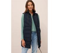 Cecil Damen Lange Steppweste in Blau, Gr: 3XL